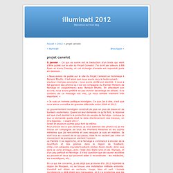 projet camelot « illuminati 2012
