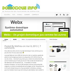 Webx - Un projet domotique pas comme les autres
