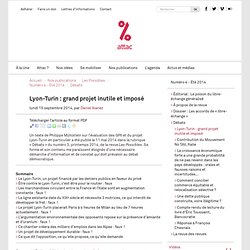 Lyon-Turin : grand projet inutile et imposé