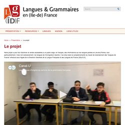 Langues et grammaires en (Ile-de-)France