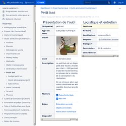 Petit bot - Projet Numerique - wiki.petitsdebs.org