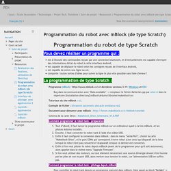 Conception: Programmation de robot avec mBlock (type Scratch)