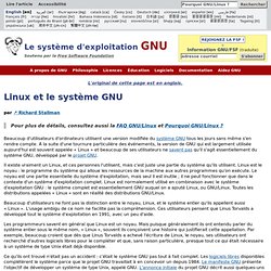 Linux et le projet GNU