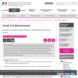 Projet de loi Travail : Le droit à la déconnexion