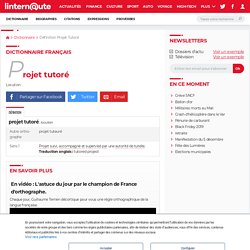 Projet tutoré