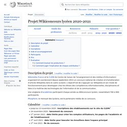 Projet:Wikiconcours lycéen 2020-2021