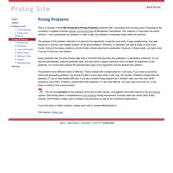 Prolog Problems - Prolog Site