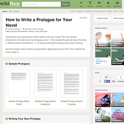 How to Write a Prologue for Your Novel: 6 steps