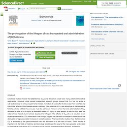 Biomaterials - The prolongation of the lifespan of rats by repeated oral administration of [60]fullerene