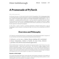 A Promenade of PyTorch – Peter Goldsborough