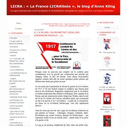 IL Y A 90 ANS, ON PROMETTAIT (DEJA) DES LENDEMAINS RADIEUX …(1) : LICRA : « La France LICRAtisée », le blog d'Anne Kling