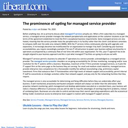The prominence of opting for managed service provider