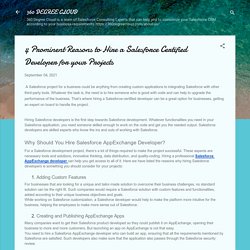 4 Prominent Reasons to Hire a Salesforce Certified Developer for your Projects