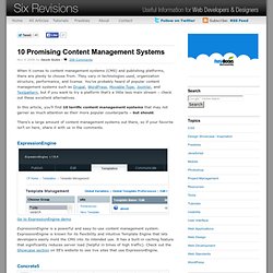 10 Promising Content Management Systems - Six Revisions
