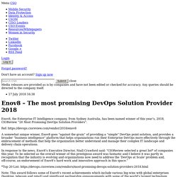 Enov8 – The most promising DevOps Solution Provider 2018 - Media Releases