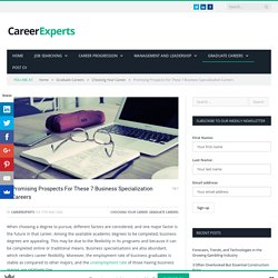Promising Prospects For These 7 Business Specialization Careers