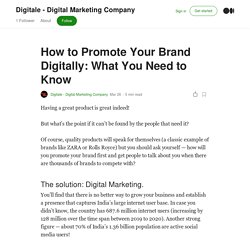 How to Promote Your Brand Digitally: What You Need to Know