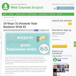 10 Ways To Promote Your Business With $5