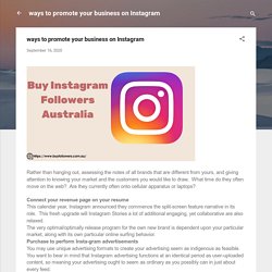 ways to promote your business on Instagram