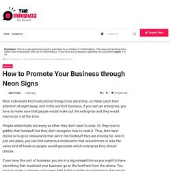 How to Promote Your Business through Neon Signs