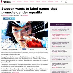 Sweden wants to label games that promote gender equality