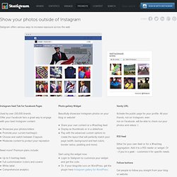 Promote your Instagram photos on the web and Facebook