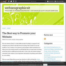 The Best way to Promote your Website - webseographicsit