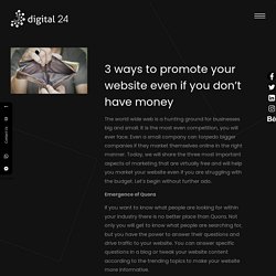 3 ways to promote your website even if you don't have money