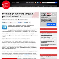 Promoting your brand through personal networks