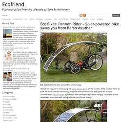 Eco Bikes: Pannon Rider – Solar-powered bike saves you from harsh weather