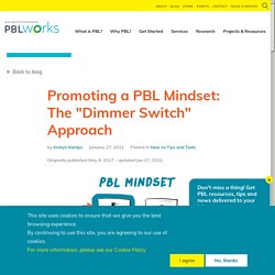 Promoting a PBL Mindset: The "Dimmer Switch" Approach