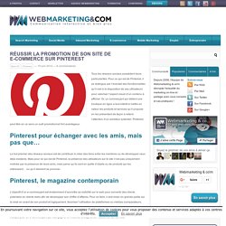Réussir la promotion de son site de e-commerce sur Pinterest