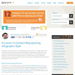 Your Blog Post Promotion Checklist - An Infographic from @DivvyHQ