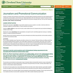 Journalism and Promotional Communication Major - Cleveland State University