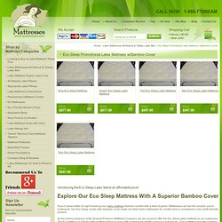 Eco Sleep Promotional Latex Mattress w/Bamboo Cover, Latex Mattresses-All Natural & Talalay Latex Bed, All Products,