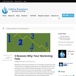5 Reasons Why: Your Marketing Fails