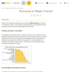 Promouvoir le "Made in France"