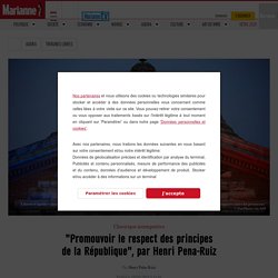 "Promouvoir le respect des principes de la République", par Henri Pena-Ruiz