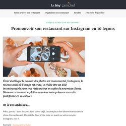 Promouvoir son restaurant sur Instagram en 10 leçons