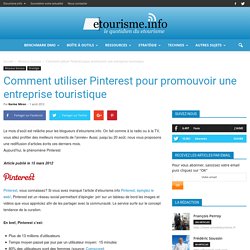 Comment utiliser Pinterest pour promouvoir une entreprise touristique « etourisme.info - Aurora