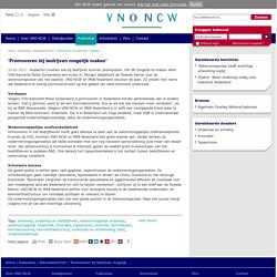 'Promoveren bij bedrijven mogelijk maken' - Nieuws VNO-NCW Online