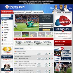 Pari sportif et Pronostics en ligne sur FrancePari