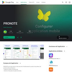 PRONOTE – Applications sur Google Play