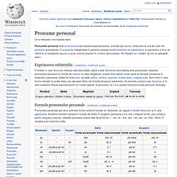 Pronume personal