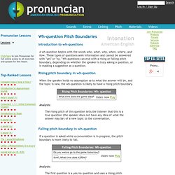American English Pronunciation Lesson: Wh- question Pitch Boundaries