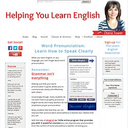 Word Pronunciation; Discover the Secrets to Speaking Clearly.