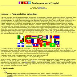 FLC: Lesson 1 - Pronunciation guidelines