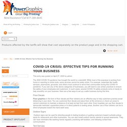 COVID-19 Crisis: Effective Tips for Running Your Business