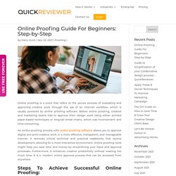 Online Proofing Software Strategies For Beginners