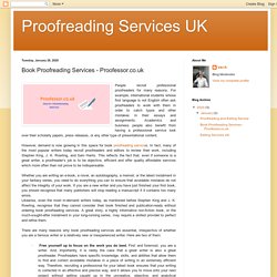 Proofreading Services UK: Book Proofreading Services - Proofessor.co.uk